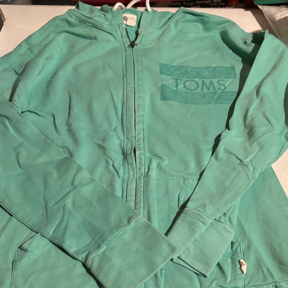 TOMS pre owned Aqua Full-Zip Hoodie